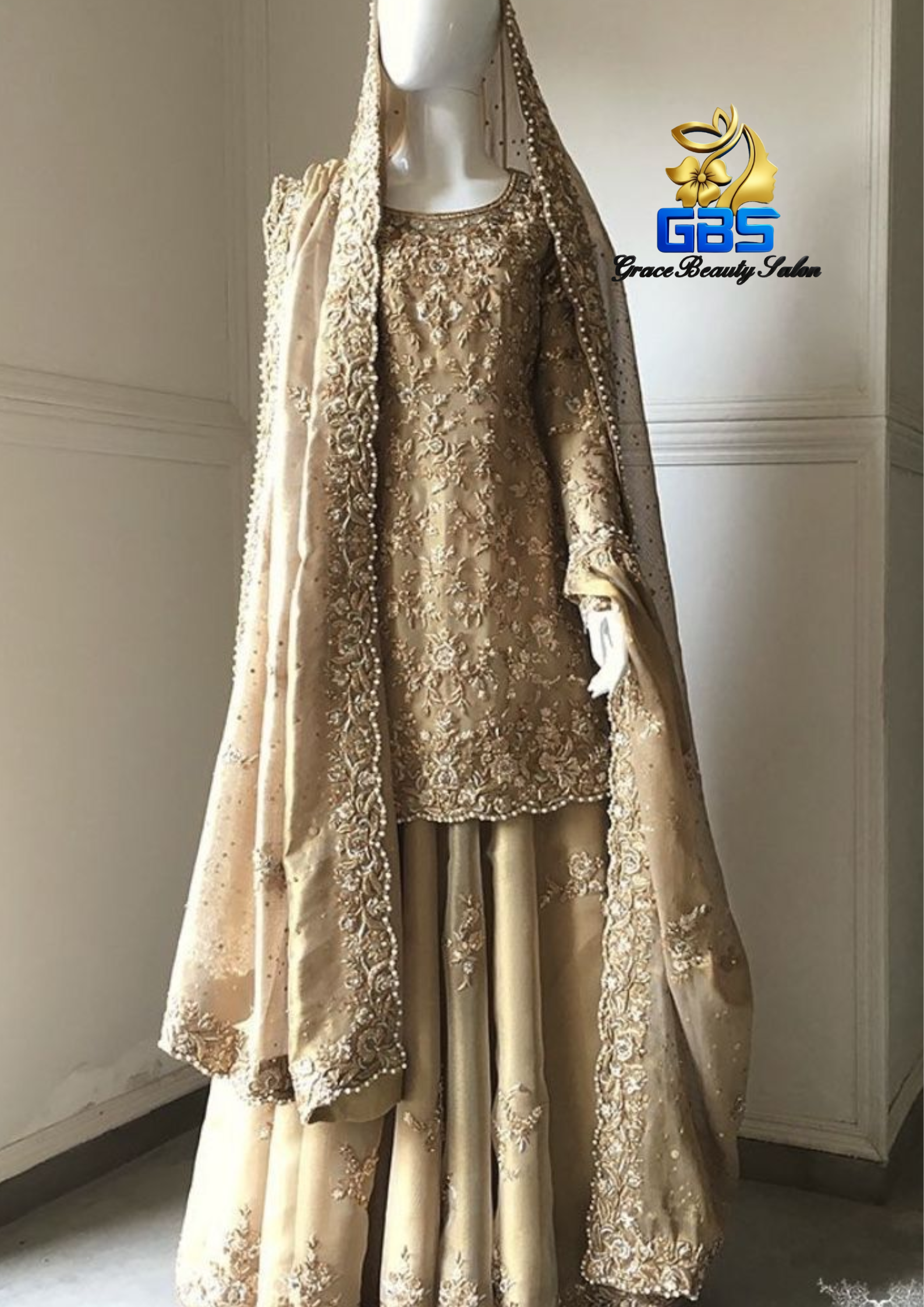 Ivory Gharara Suit