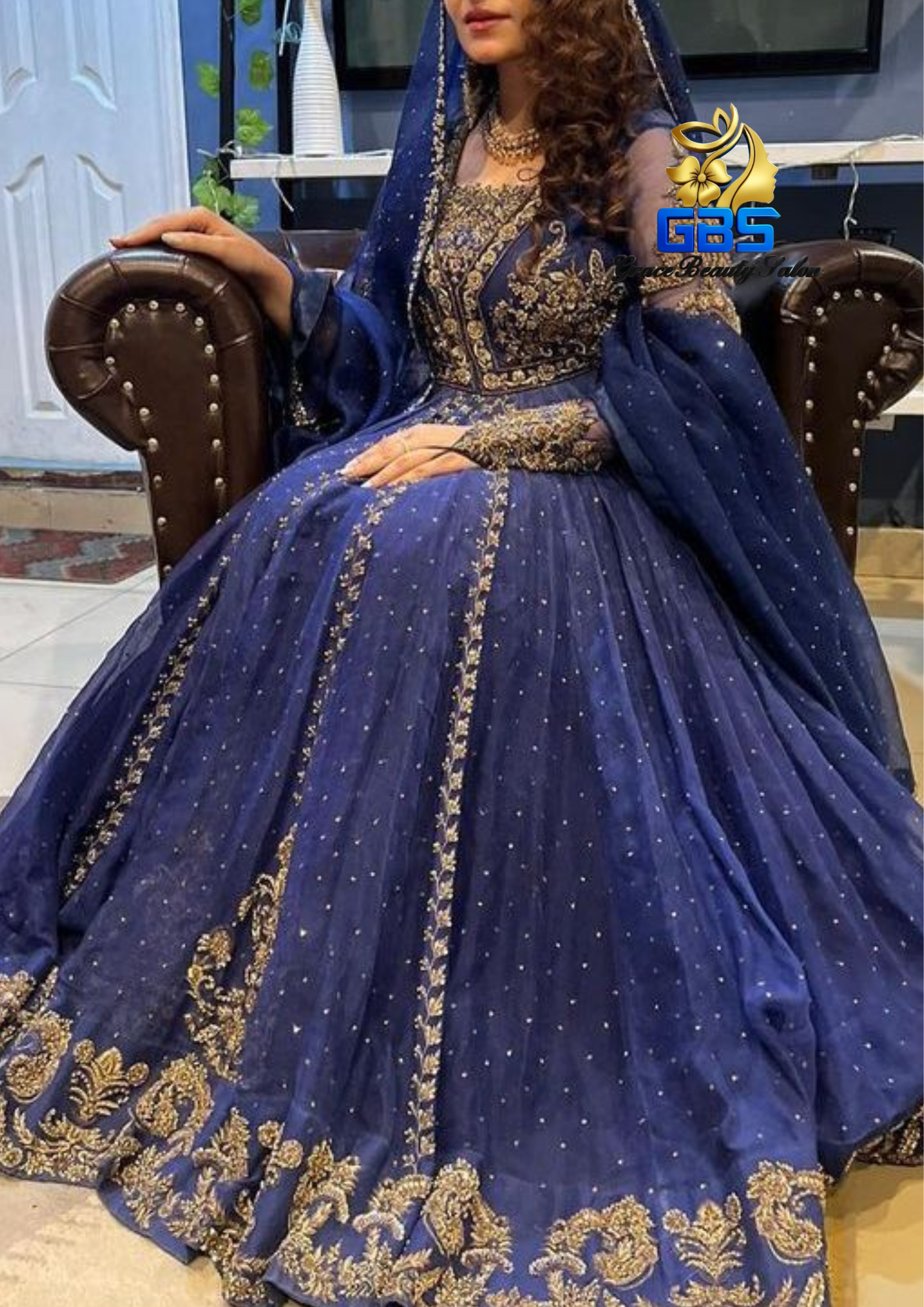 Royal Blue Bridal Gown
